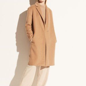 NWT Vince Wool Blend Long Classic Coat Camel M